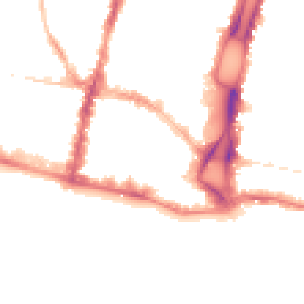 Night-time road noise heatmap for BN1 1HW