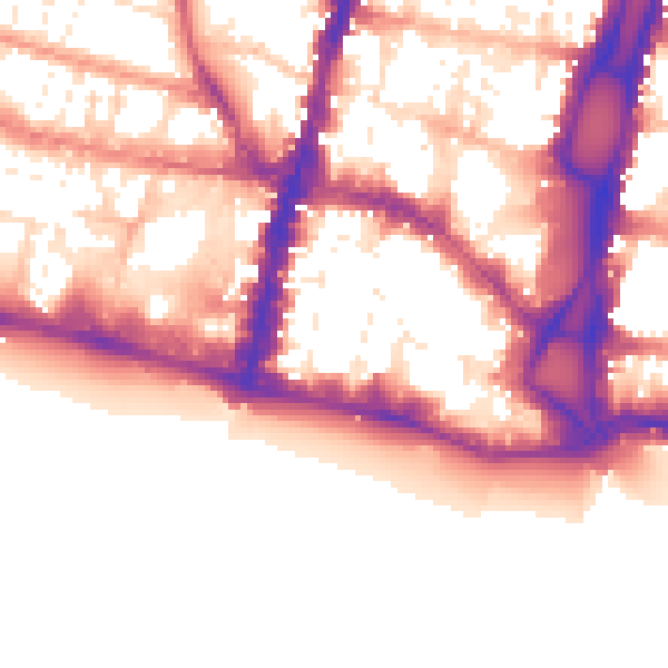 Daytime road noise heatmap for BN1 1JG