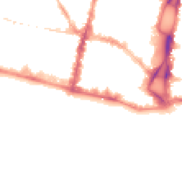 Night-time road noise heatmap for BN1 1NA