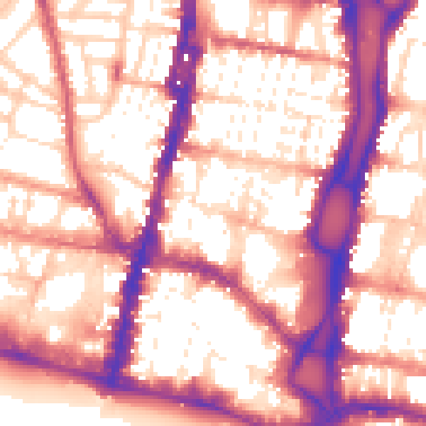 Daytime road noise heatmap for BN1 1RF