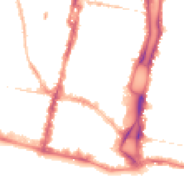 Night-time road noise heatmap for BN1 1RP
