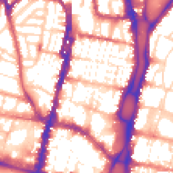 Daytime road noise heatmap for BN1 1TT