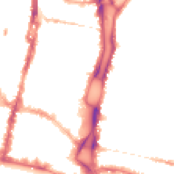 Night-time road noise heatmap for BN1 1UB