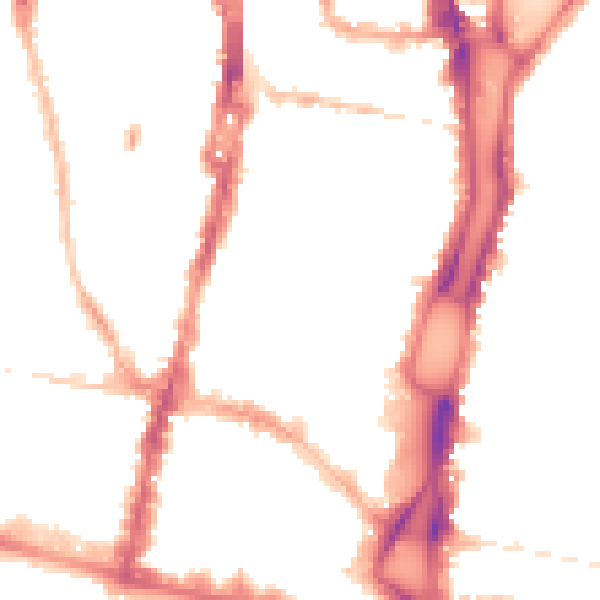 Night-time road noise heatmap for BN1 1UR