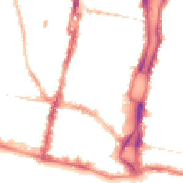 Night-time road noise heatmap for BN1 1UT