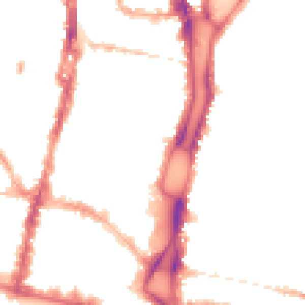 Night-time road noise heatmap for BN1 1YF