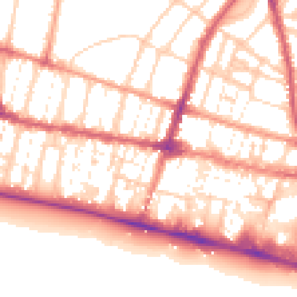 Daytime road noise heatmap for BN1 2AA