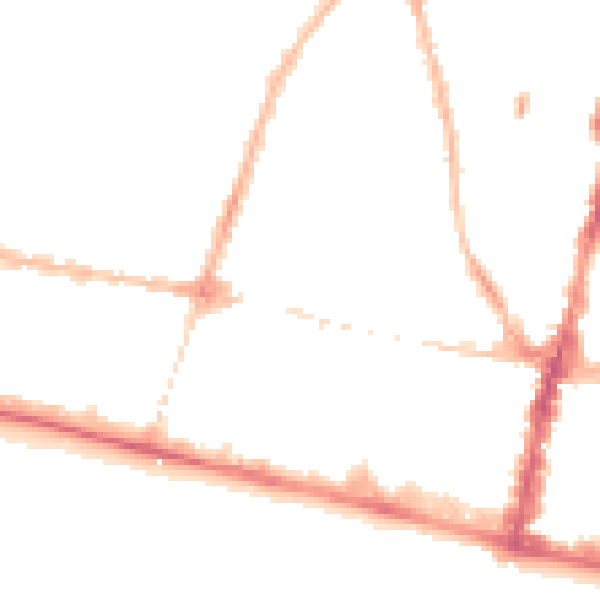 Night-time road noise heatmap for BN1 2DA