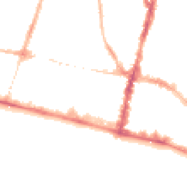 Night-time road noise heatmap for BN1 2EW