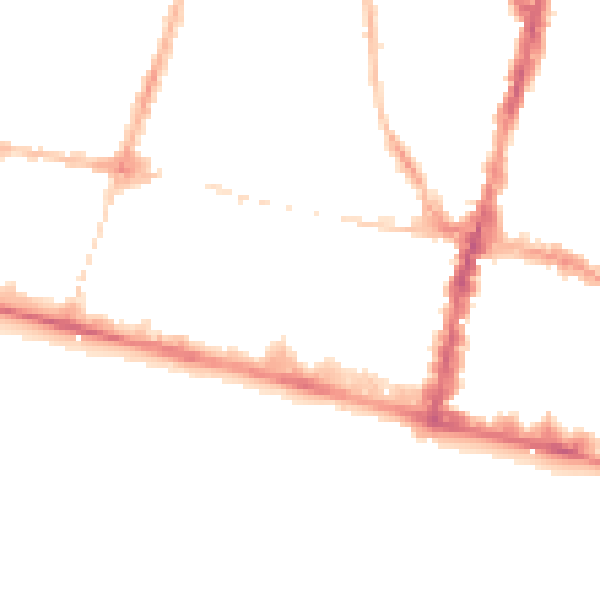 Night-time road noise heatmap for BN1 2FD