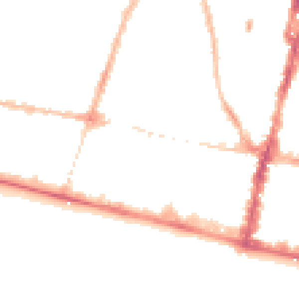 Night-time road noise heatmap for BN1 2HD