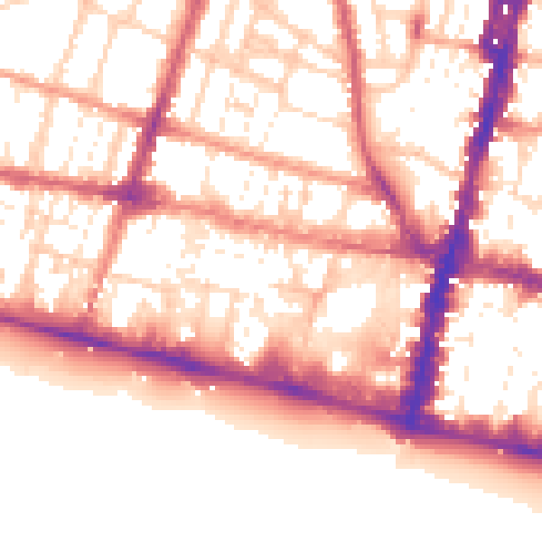 Daytime road noise heatmap for BN1 2HW