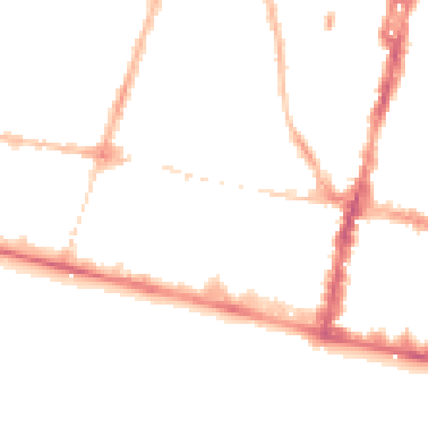 Night-time road noise heatmap for BN1 2HW