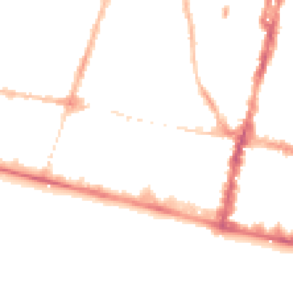 Night-time road noise heatmap for BN1 2HZ