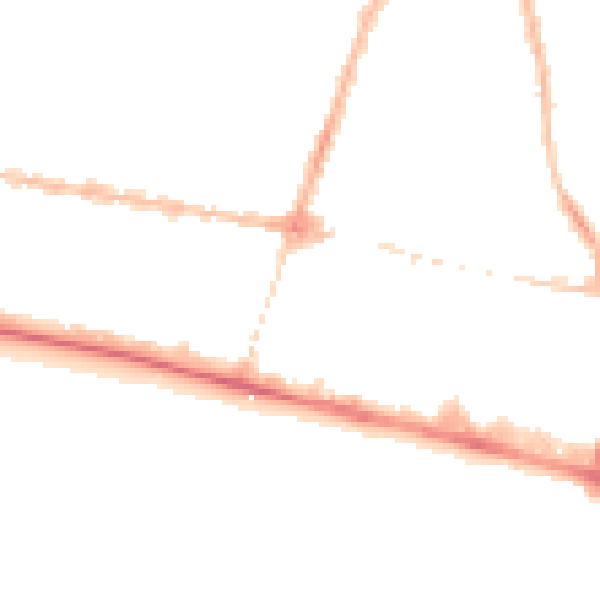 Night-time road noise heatmap for BN1 2LH