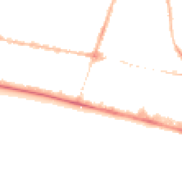 Night-time road noise heatmap for BN1 2LJ
