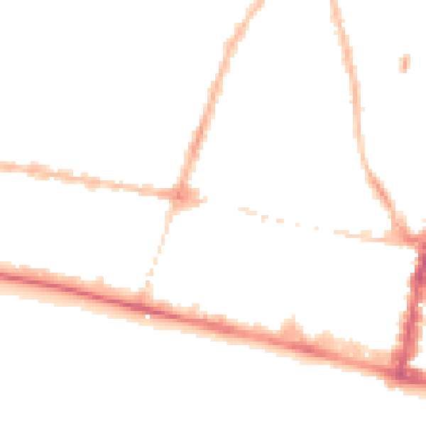 Night-time road noise heatmap for BN1 2LR