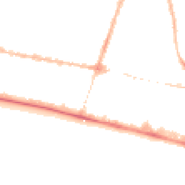 Night-time road noise heatmap for BN1 2ND