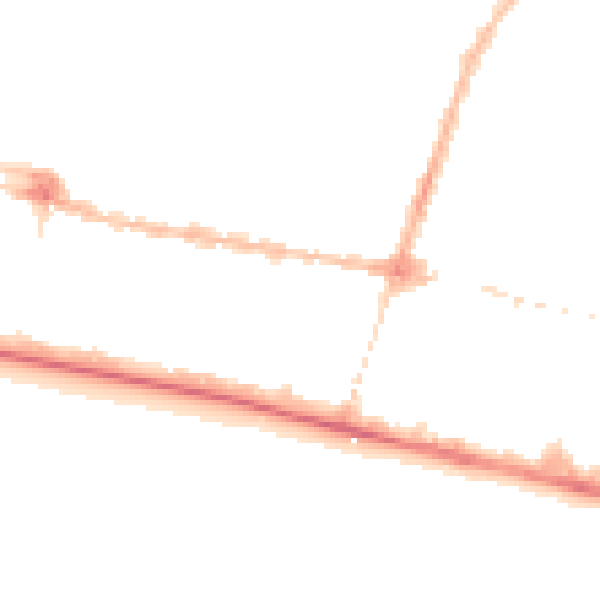 Night-time road noise heatmap for BN1 2PB