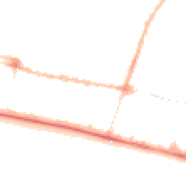 Night-time road noise heatmap for BN1 2PF