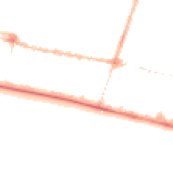 Night-time road noise heatmap for BN1 2PH