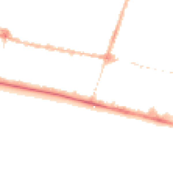 Night-time road noise heatmap for BN1 2PN