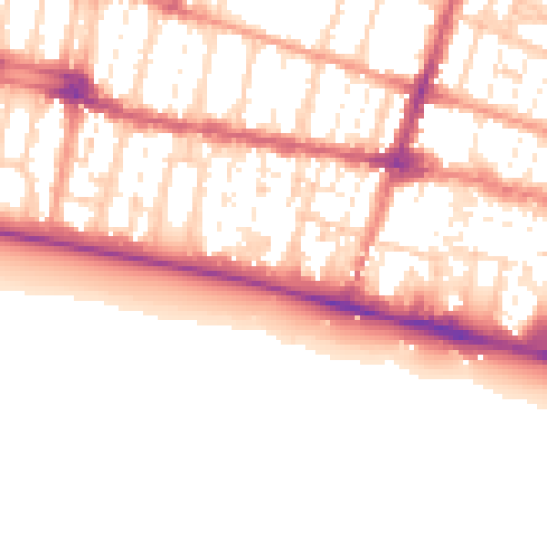 Daytime road noise heatmap for BN1 2PX