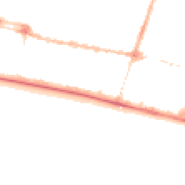 Night-time road noise heatmap for BN1 2PX
