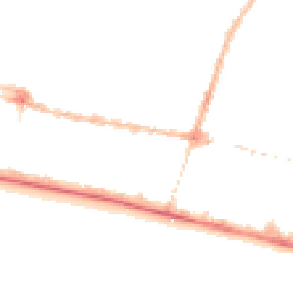 Night-time road noise heatmap for BN1 2QA