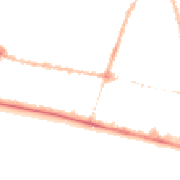 Night-time road noise heatmap for BN1 2QD