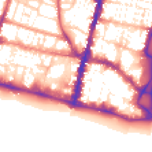 Daytime road noise heatmap for BN1 2RU