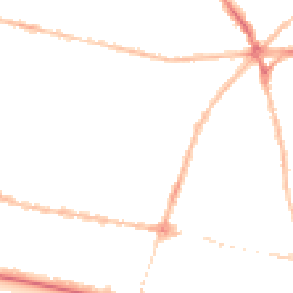 Night-time road noise heatmap for BN1 3AD