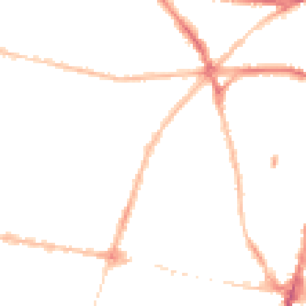 Night-time road noise heatmap for BN1 3AN