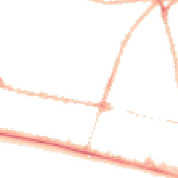 Night-time road noise heatmap for BN1 3BG