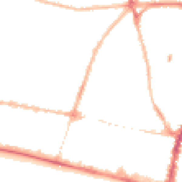 Night-time road noise heatmap for BN1 3DF