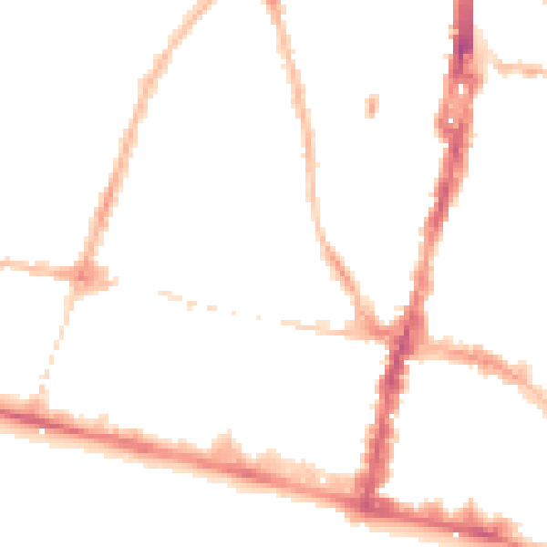 Night-time road noise heatmap for BN1 3EB