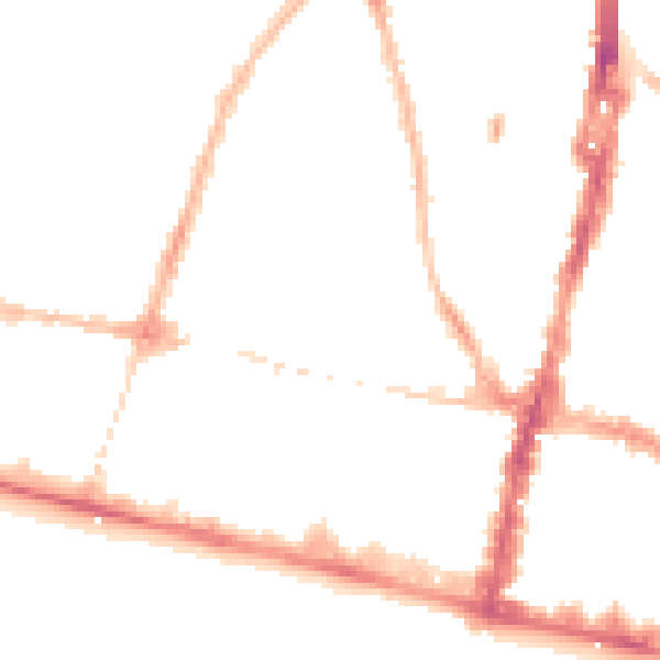 Night-time road noise heatmap for BN1 3EH