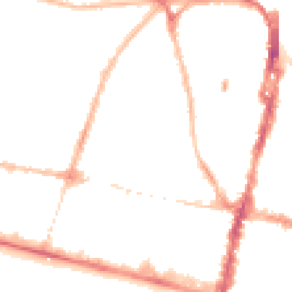 Night-time road noise heatmap for BN1 3FN