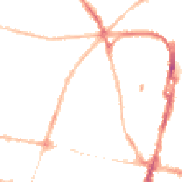 Night-time road noise heatmap for BN1 3HH