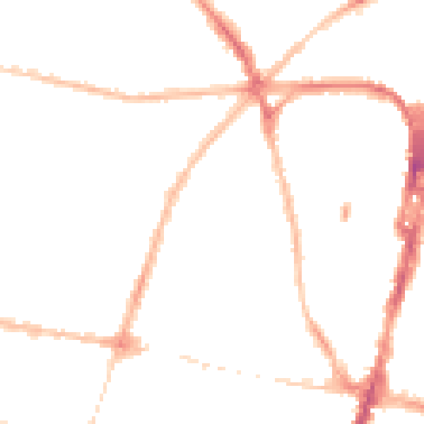 Night-time road noise heatmap for BN1 3HJ