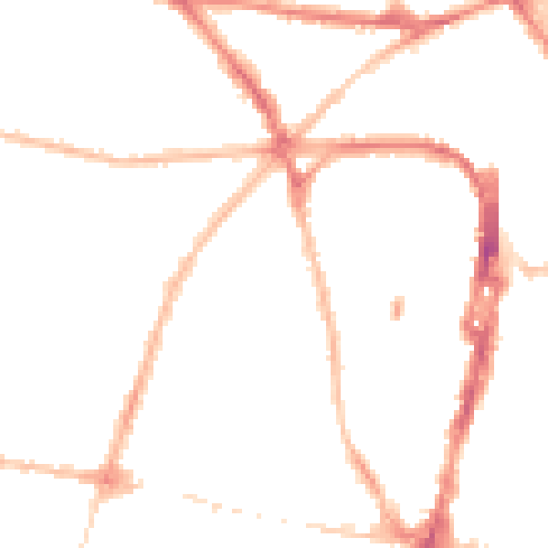 Night-time road noise heatmap for BN1 3HP