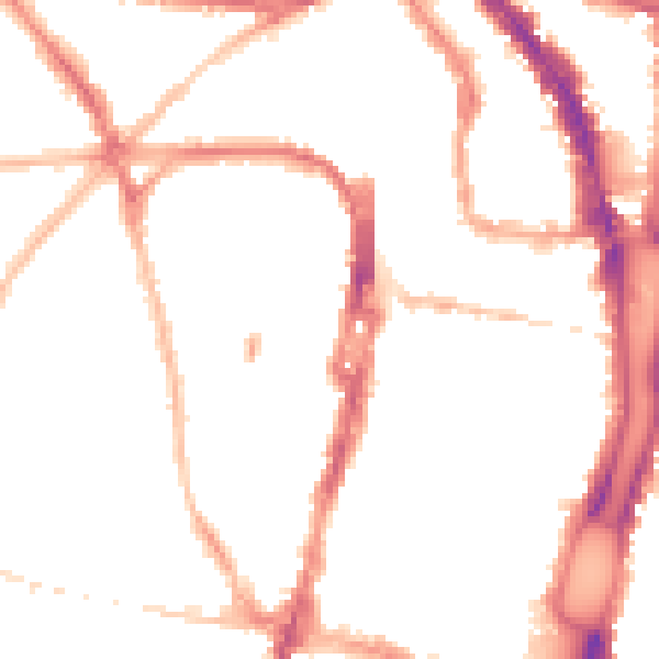 Night-time road noise heatmap for BN1 3LR