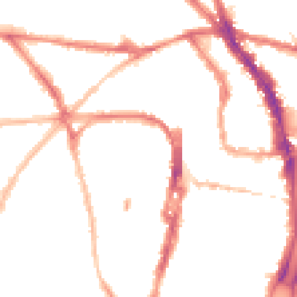 Night-time road noise heatmap for BN1 3PH