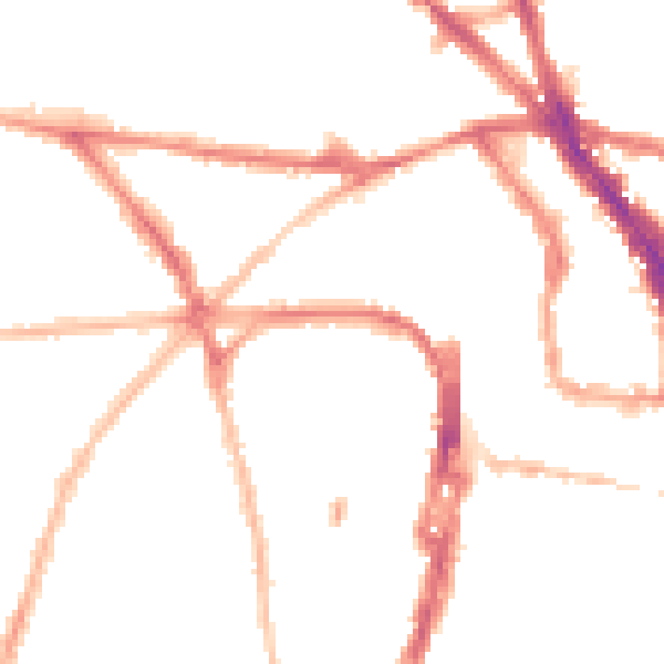 Night-time road noise heatmap for BN1 3PL