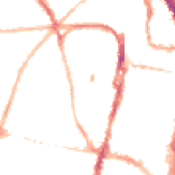 Night-time road noise heatmap for BN1 3RA