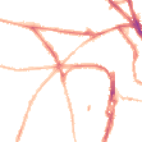 Night-time road noise heatmap for BN1 3TA