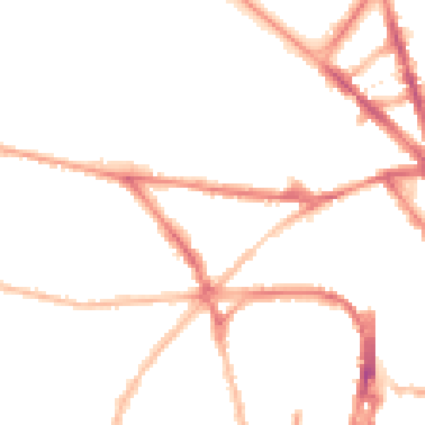 Night-time road noise heatmap for BN1 3TL