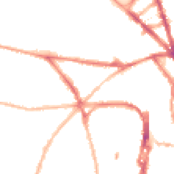 Night-time road noise heatmap for BN1 3TR