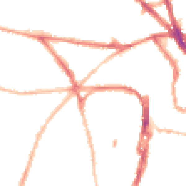 Night-time road noise heatmap for BN1 3TW