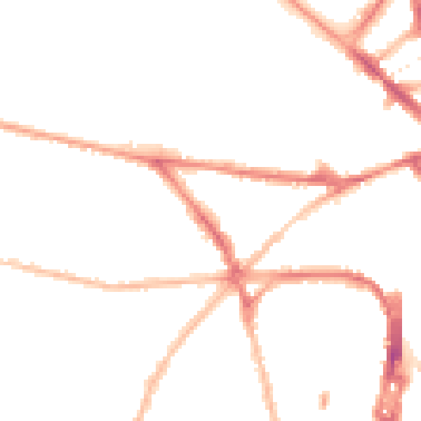 Night-time road noise heatmap for BN1 3TX